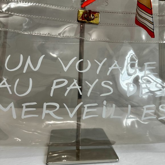 AUTHENTIC HERMES VINTAGE VINYL KELLY BAG LIMITED EDITION WITH BAG CHARM TWILLY - Picture 3 of 15